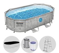 Bestway Power Steel Swim Vista 56714 - 427 x 250 x 100 cm - Piscina ovalada