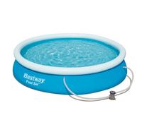 Bestway Set Piscina Hinchable Desmontable Redonda Depuradora Kit Reparación Dimensiones 305 x 76 cm, 366 x 76 cm, 457 x 84 cm