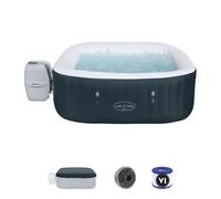Bestway Spa Hinchable Bestway Lay-Z-Spa Ibiza Energy-Efficient AirJet 6 180x180x66 cm para 4-6 personas en verde oscuro | Airjet 140 chorros Dark green 180 x 180 x 66 cm
