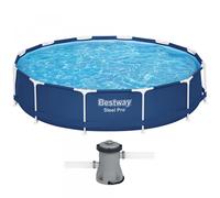 Bestway Steel Pro 56681 - Ø366x76 cm - Piscina Redonda + Bomba filtro 16 W
