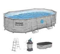 Bestway Steel Pro Max Splashview 56946 - 488x305x107 cm - Piscina ovalada para 7-8 personas
