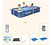 Bestway Steel Pro, rectangular, 221x150x43 cm, de 8 piezas, modelo S22225