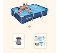 Bestway Steel Pro, rectangular, 300x201x66 cm, de 3 piezas, modelo S22302