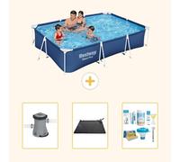 Bestway Steel Pro, rectangular, 300x201x66 cm, de 4 piezas, modelo S22727