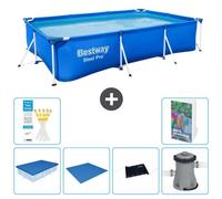 Bestway Steel Pro, rectangular, 300x201x66 cm, de 5 piezas, modelo S40