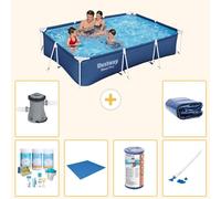 Bestway Steel Pro, rectangular, 300x201x66 cm, de 7 piezas, modelo S21556