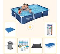 Bestway Steel Pro, rectangular, 300x201x66 cm, de 7 piezas, modelo S21562