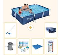 Bestway Steel Pro, rectangular, 300x201x66 cm, de 7 piezas, modelo S21572
