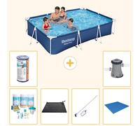 Bestway Steel Pro, rectangular, 300x201x66 cm, de 7 piezas, modelo S22077