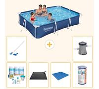 Bestway Steel Pro, rectangular, 300x201x66 cm, de 7 piezas, modelo S22078