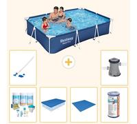 Bestway Steel Pro, rectangular, 300x201x66 cm, de 7 piezas, modelo S22247