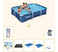 Bestway Steel Pro, rectangular, 300x201x66 cm, de 8 piezas, modelo S21545