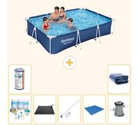 Bestway Steel Pro, rectangular, 300x201x66 cm, de 8 piezas, modelo S22250
