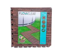 Bestway Suelo de Piscina Foam Estilo Madera Retráctil de 12 Piezas 50x50 cm