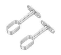 BESTYASH 2 Soportes para Barra de Armario, eiling Curtain Rod Brackets, Acero Inoxidable, Altura Ajustable de 85 a 120 mm, Soporte de Techo, Ovalada para Accesorios de Cortinas