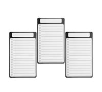 BESTYASH 3 Piezas Bloc de Notas para Nevera Imán Lista de Compras Refrigerador Pequeña Pet Negra, Borrado en Seco, Diseño Magnético para Pizarra de Superficie Clara y Nevera, Tareas