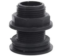 BESTYASH Conector Roscado Diseño Redondo y Jardinería Fácil Montaje Mamparo de Plástico Negro para Tanque de Agua Acuarios