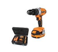 BETA 1972/K20V-13BMC80 - Kit de taladro de impacto sin escobillas de 20 V con 2 baterías de 4 Ah y cargador, 80 Nm, portabrocas de 13 mm, LED integrado, estuche rígido