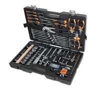 BETA 2047E/C108-21 Maleta con surtido compuesto por 108 herramientas de mantenimiento general, de plástico, tamaño 555 x 370 x 92 mm, negro/naranja