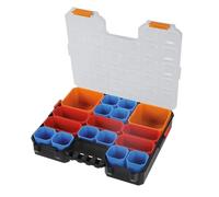 BETA 2080/V17 - Estuche Organizador con 17 Bandejas Extraíbles para Piezas Pequeñas, Robusta Cubierta Antiderrame y Dimensiones 310x255 mm