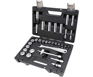 Beta 913E/C33 - Surtido de 28 llaves de vaso hexagonales y 5 accesorios, en maletín de plástico