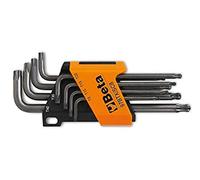 Beta 97BTX/SC8 - Juego de 8 llaves macho acodadas con cabeza esférica para tornillos con huella Torx
