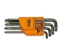 Beta 97RTX/SC8 - Juego de 8 llaves macho acodadas para tornillos con huella Tamper Resistant Torx (art. 97RTX) con soporte