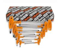 Beta 97TTX/S13 - Juego de 13 llaves macho acodadas con mango para tornillos con huella Torx