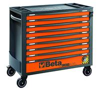 BETA - Caja de Herramientas RSC24AXL/9-O con 9 cajones, con Dispositivo antivuelco, Modelo Largo 882 x 367 mm, con extracción Total, montada sobre guías telescópicas de Bolas, Naranja, 024004291