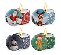 Beta - Meng 4 Piezas Regalo de Velas Perfumadas, Cera de Soja Natural Aceites Esenciales Velas Aromaticas para Fiesta Boda, Cumpleaños, Navidad, Baño, Yoga