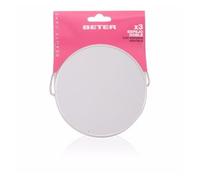 Beter Espejo de maquillaje 22101 metálico doble X3 con soporte abatible Plata