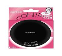 Beter Espejo OHH! Pocket Flash con luz LED y aumento x10 para maquillaje y depilación – Negro 1 ud