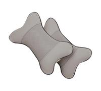 BETOOKY Almohadas de Cuello para Coche 2 Piezas Gris, Cojín Cervical Forma de Hueso, Reposacabezas Ergonómico para Conducir y Viajar, Soporte para Cuello Cómodo Todo el Año