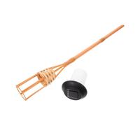 BETOOKY Antorcha de Bambú para Jardín Luz Solar, 12 Luces LED, Linterna para Exterior y Césped, Iluminación para Eventos al Aire Libre