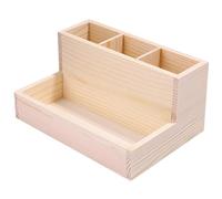 BETOOKY Caja Organizadora de Cosméticos de Madera Maciza, Organizador de Tocador Compacto para Brochas y Lápices Labiales, Almacenamiento Práctico para Baño, Dormitorio y Oficina