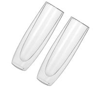 BETOOKY de Vino de 150 Ml de de Borosilicato de Doble Capa Elegantes y Resistentes, Pack de 2 Unidades para Bar y Fiesta