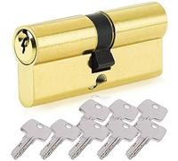 BETOY Cilindro cerradura, Cilindro de Alta Seguridad, , Leva Larga, Llave - Llave, Latonado, 35/35(70mm)Cilindro de doble vuelta para puertas / entradas exteriores