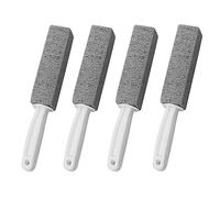 BETOY Cleaning Block 4 pcs Bloque para limpieza de WC Piedra de Limpieza de Pómez Natural -Mango Agua Dura del Tocador Limpiador para Limpieza Plato/Olla/Rust, Grano Fino, Resistente, Alta Densidad