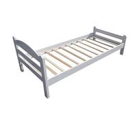 Bett LASSY, para colchón de 140x200, con somier, de haya maciza, color blanco