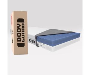 bett1 - Colchón BODYGUARD® 180x200 cm, 2 lados de firmeza en un solo colchón (firmeza media/más firme), espuma alta densidad, funda lavable a 60°