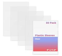 Better Office Products - Bolsillos de polietileno para proyectos, fundas para chaquetas, paquete de 50, fundas para carpetas de proyectos, transparentes, tamaño carta, 9 x 11.5 pulgadas, paquete de 50