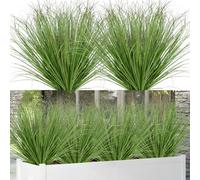 Betylifoy Plantas Artificiales de Exterior 20PCS Arbustos Verdes Artificiales Planta de Hierba de Trigo Artificial Tallos Verdes Artificiales para Jardinera Decoración de Jardín (20, Verde Oscuro)