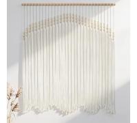 Betylifoy Tapiz Decorativo Pared, Grande Beige Tapiz de Borla Macrame Pared Tapices de Pared para el Hogar Decoracion Pared