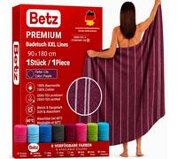 Betz Lines XXL Toalla de baño - Toalla de Playa Grande - Toalla de Sauna de algodón 100% - Toalla de Tumbona - 90x180 cm - Morado
