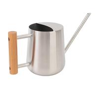 Beufee Regadera de Acero Inoxidable, regadera de Plantas con Pico Largo, Mango de Madera para jardín, Plantas de Exterior e Interior, casa, bonsái, Flor Decorativa