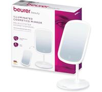 Beurer Espejo de maquillaje BS 47, iluminación 3 colores, soporte magnético, giratorio 360°