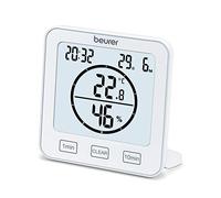 Beurer HM 22 Termómetro Higrómetro Digital Termohigrómetro, control de climatización de habitaciones, medición de temperatura y humedad relativa, con temporizador y señal acústica, blanco