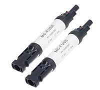 Bewinner 2Pack Conectores Solares PV Juego 1000V con Fusible Incorporado | Diseño protegido contra la intemperie, fácil liberación de bloqueo, contactos estañados de cobre, cable solar, accesorio