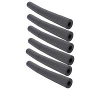 Bewinner 6 Cubiertas de Espuma para Tuberías, Tubo de Espuma Aislante de Tuberías Cortables en Espiral EPE Negro, Aislante Multiusos para de Piscina, Tubería de Agua, de Máquina de Ejercicio,