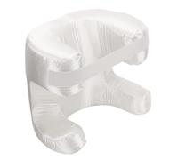 Bewinner Almohada de Espuma Viscoelástica para Dormir Boca Arriba para Proyectos de Belleza, Entrenamiento del Sueño, Almohada de Belleza de Tela de Seda para Personas que Duermen Boca Arriba, (WHITE)